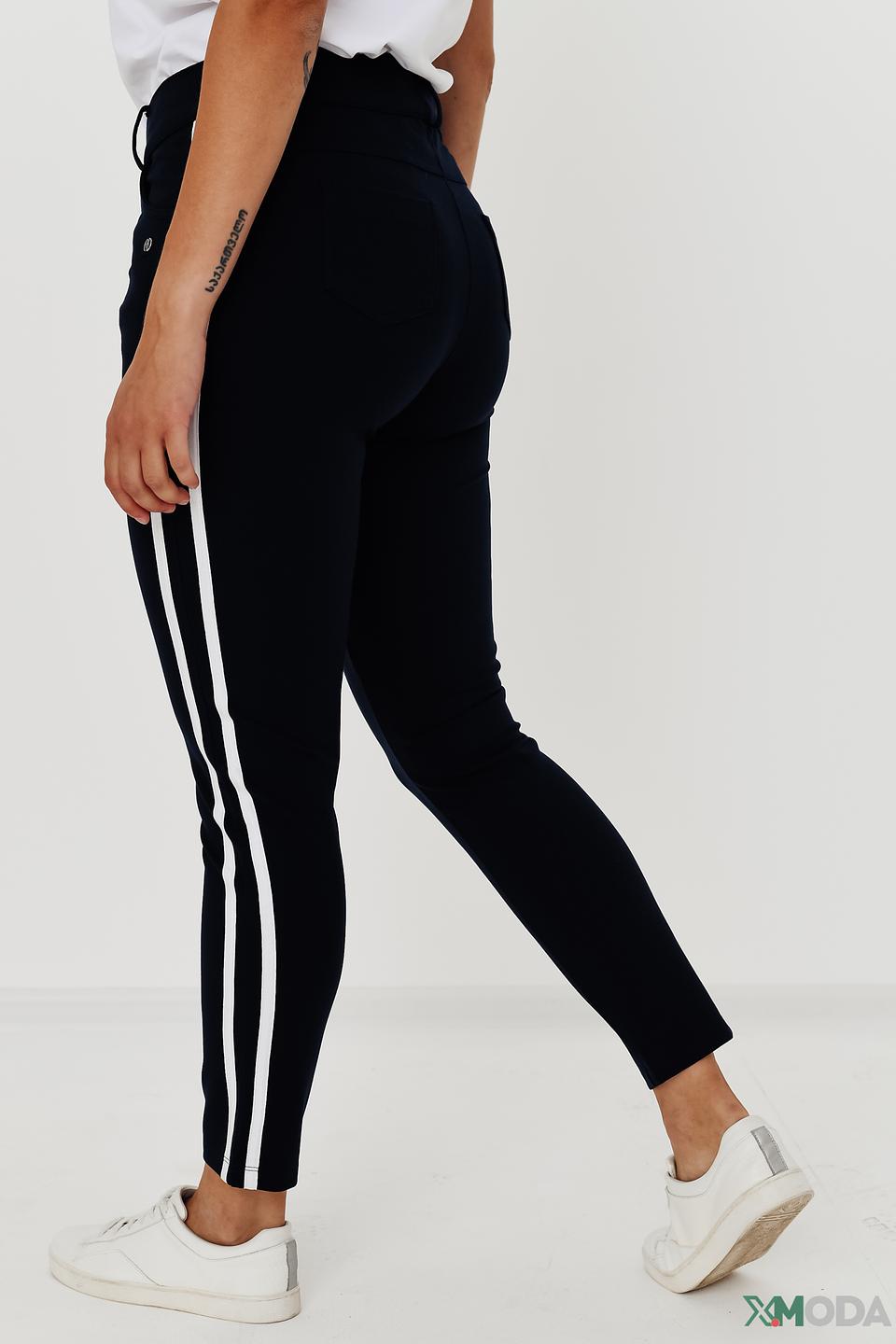 Брюки Lisa Campione с полосками чёрные