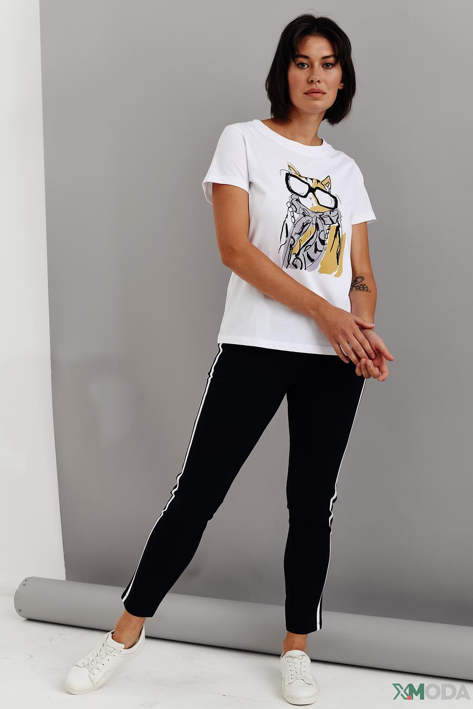Футболка Margittes с принтом кота