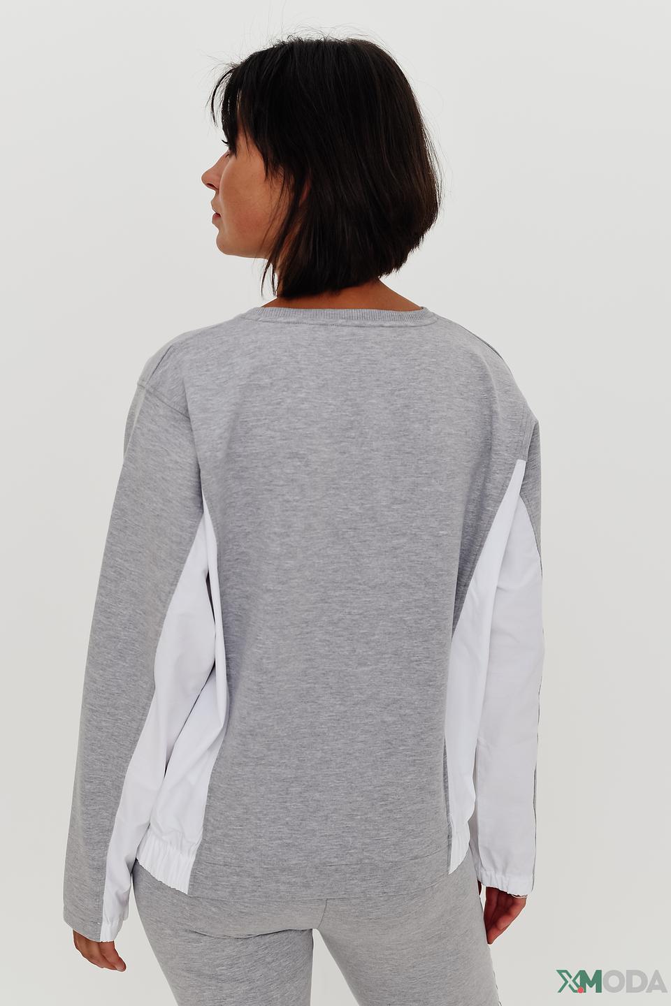 Пуловер Lisa Campione серый с принтом