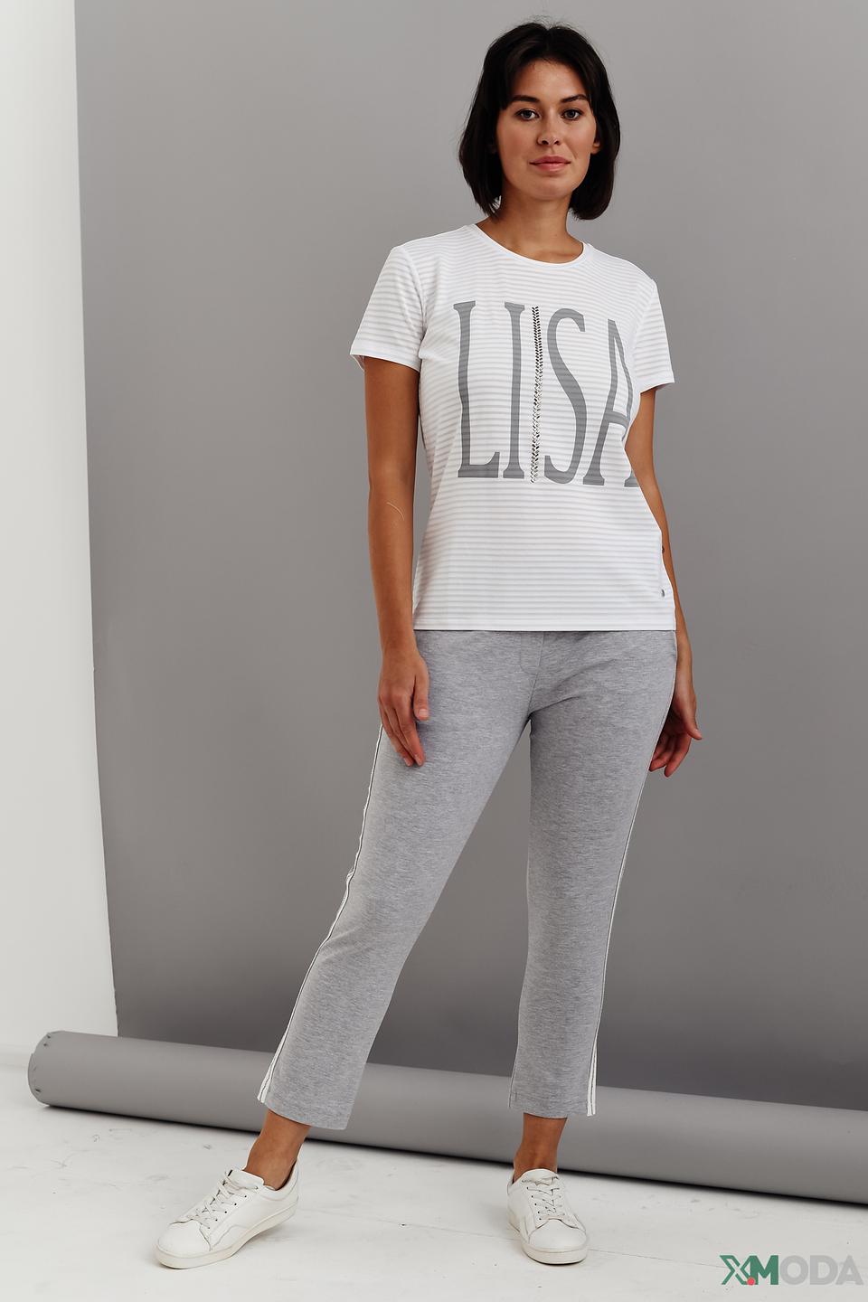 Футболка Lisa Campione в полоску белая