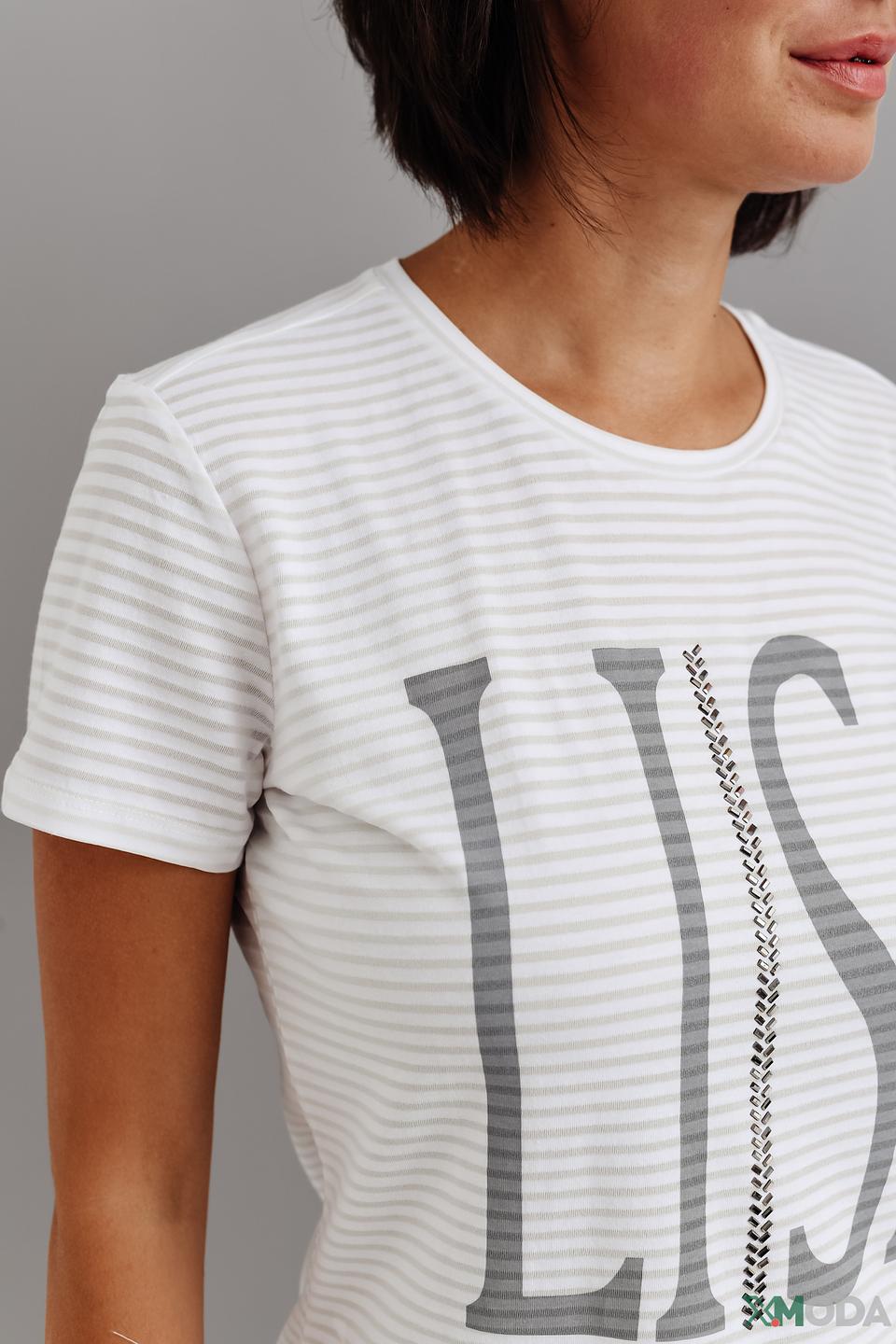 Футболка Lisa Campione в полоску белая