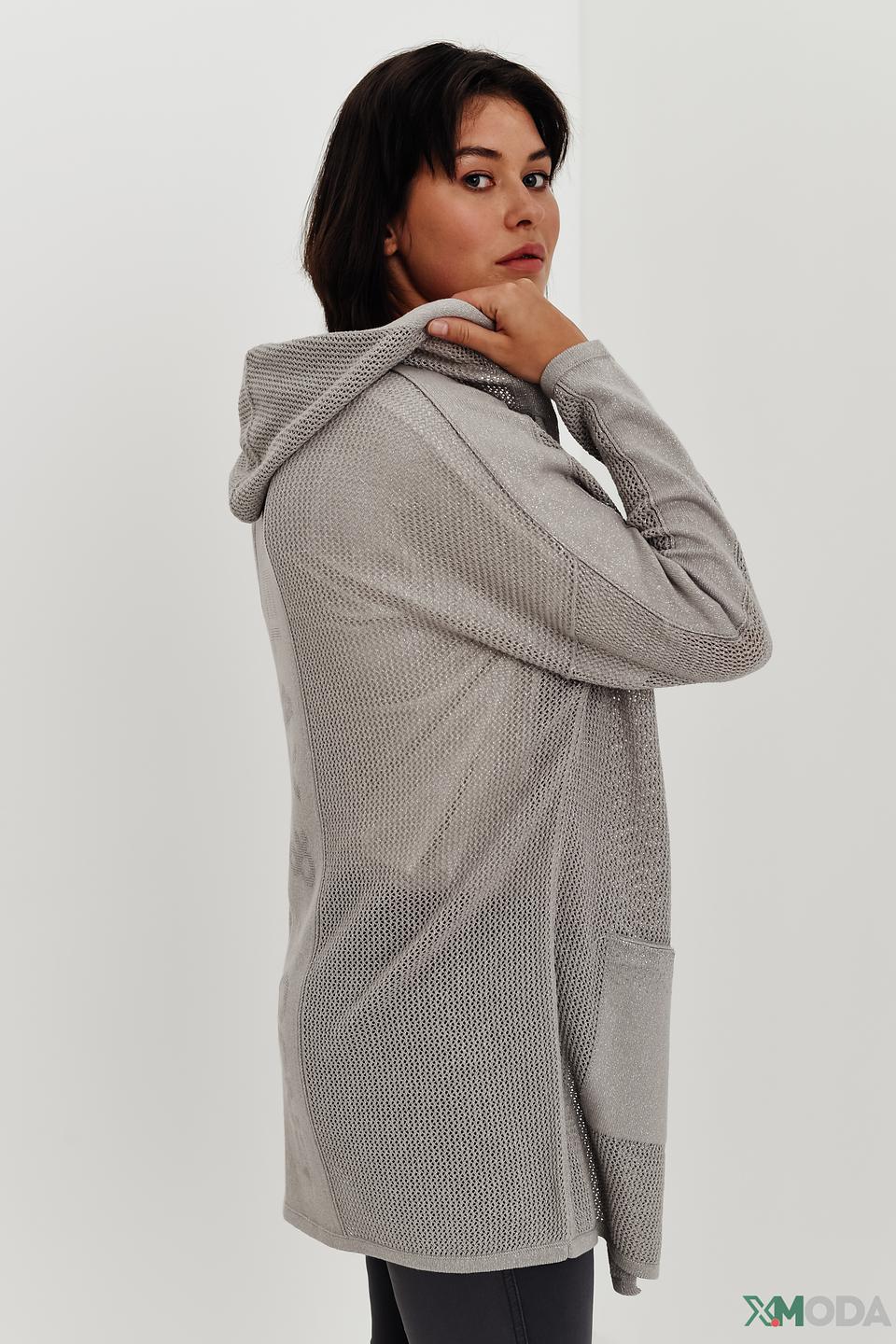 Жакет Monari с капюшоном серый