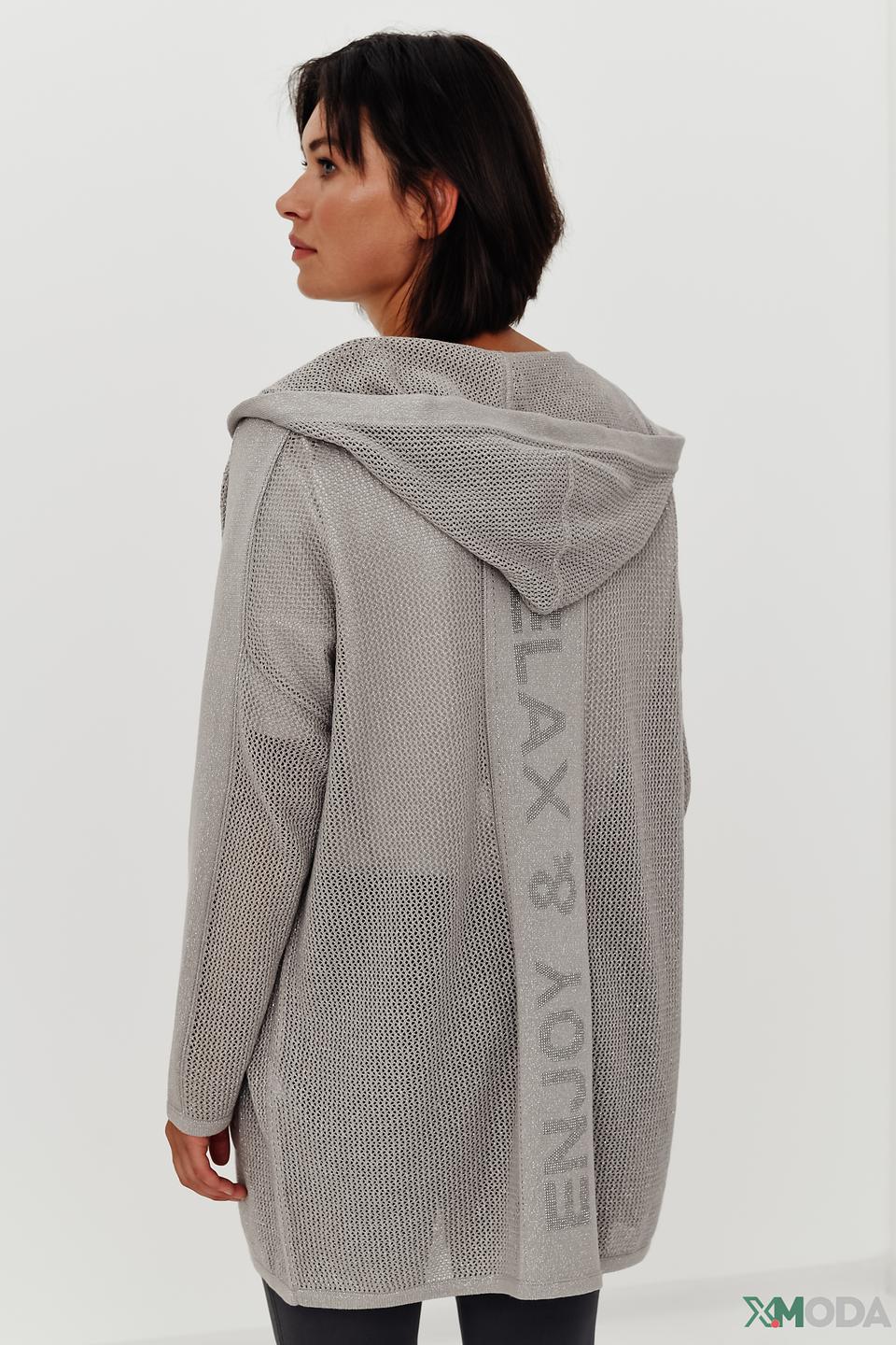 Жакет Monari с капюшоном серый