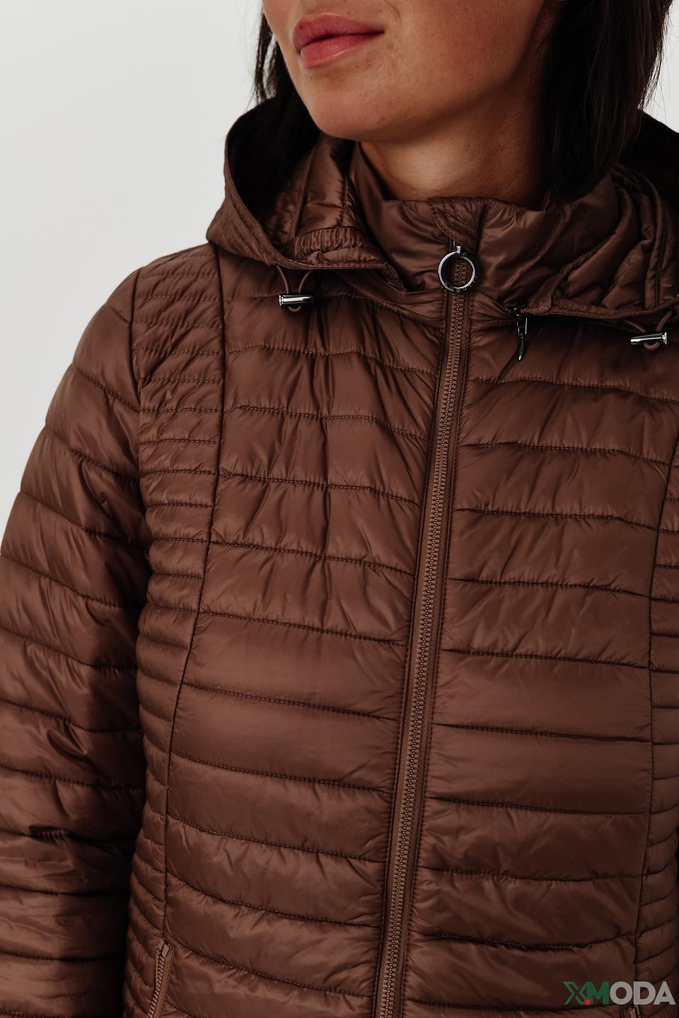 Пальто Bugatti стеганое коричневое