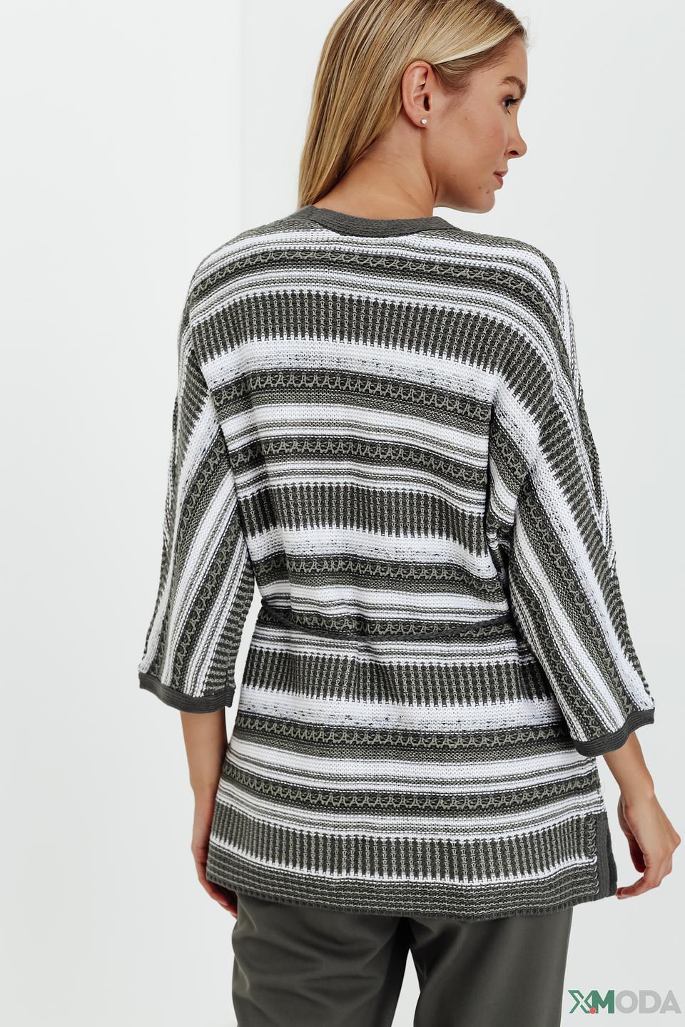 Кардиган Olsen в полоску серый