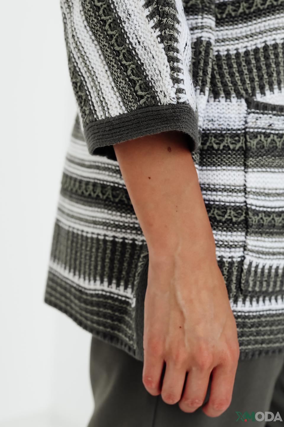 Кардиган Olsen в полоску серый