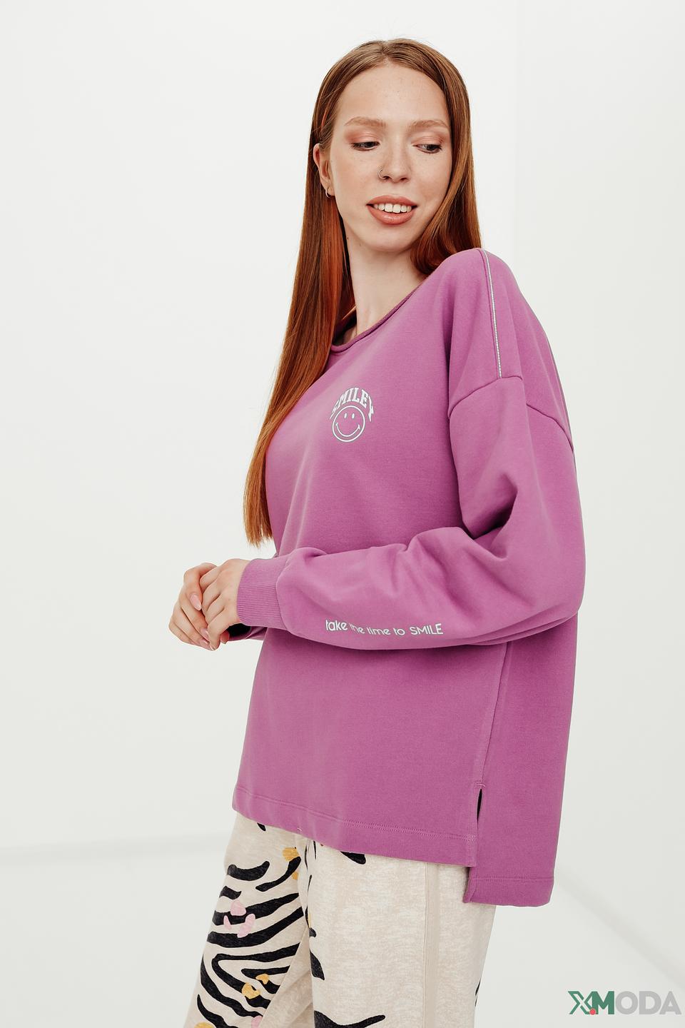 Толстовка Oui с принтом фиолетовый