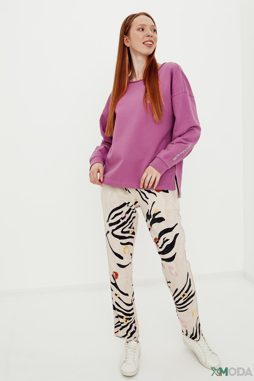 Толстовка Oui с принтом фиолетовый