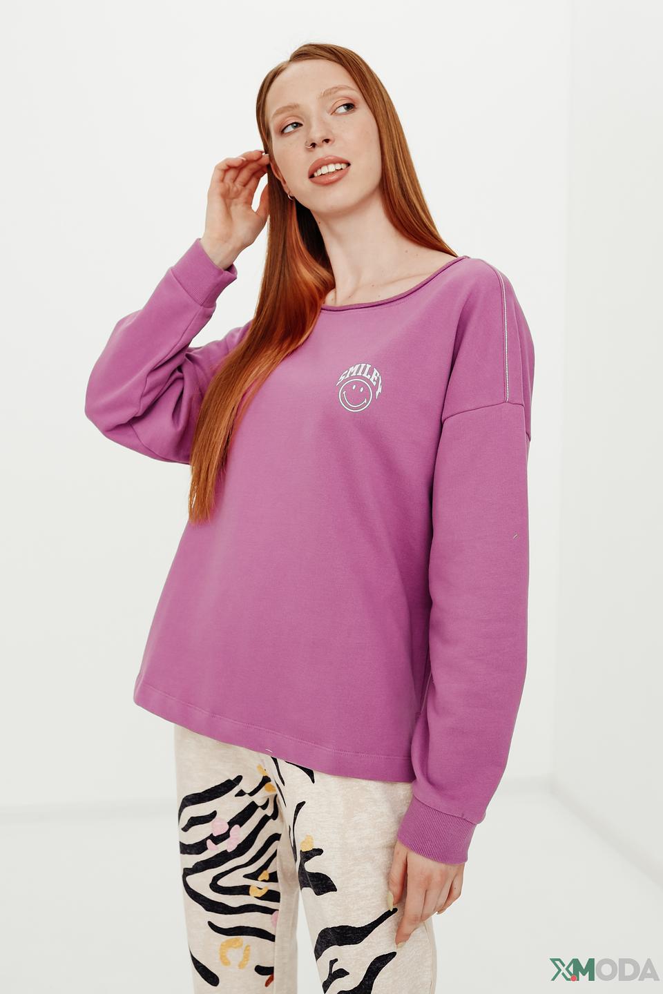 Толстовка Oui с принтом фиолетовый