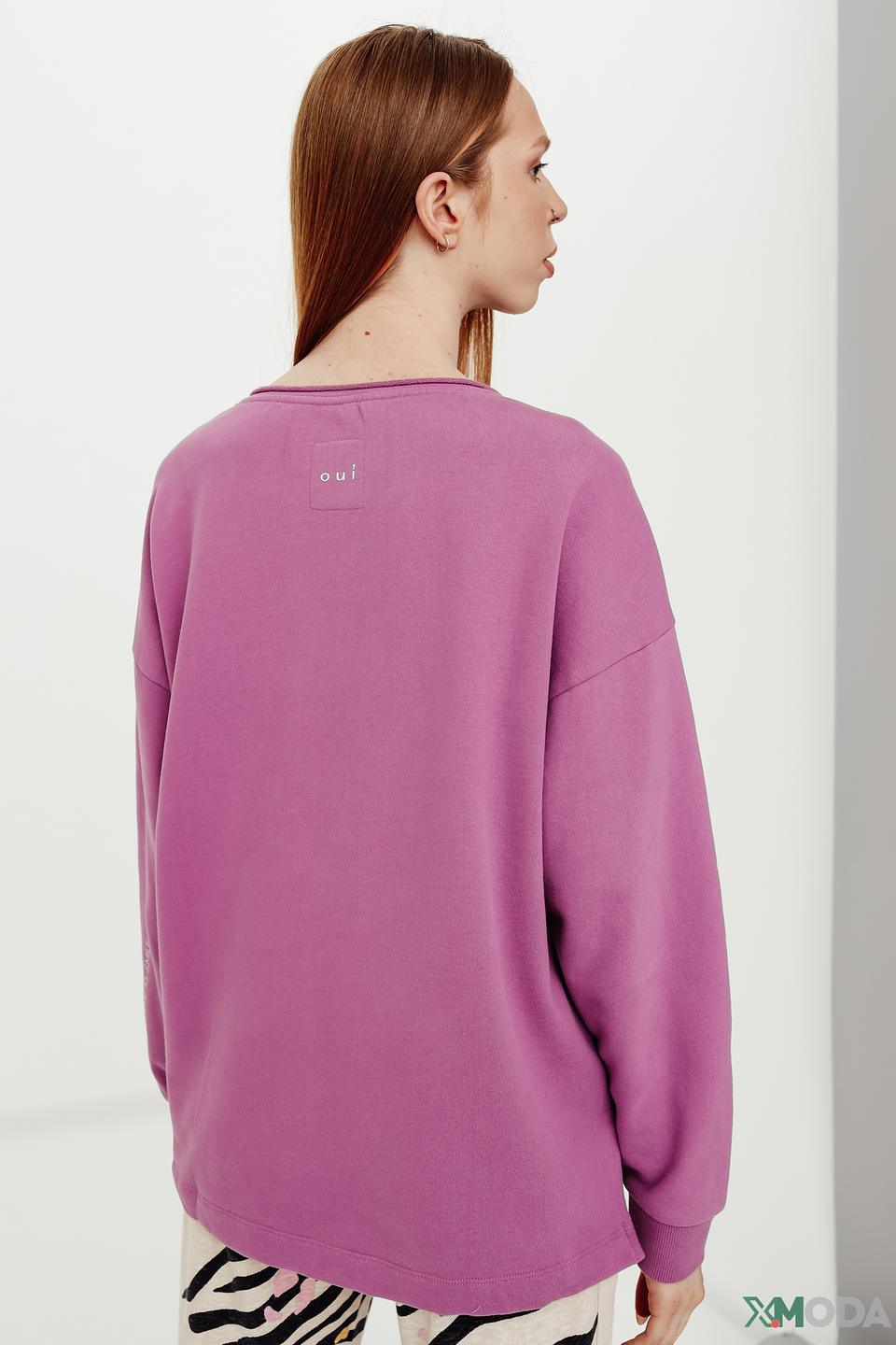 Толстовка Oui с принтом фиолетовый