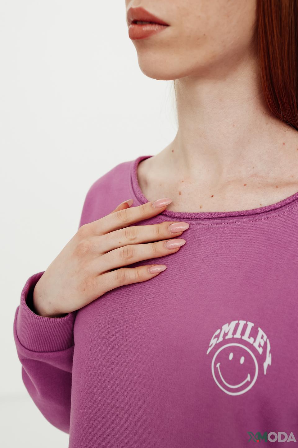 Толстовка Oui с принтом фиолетовый