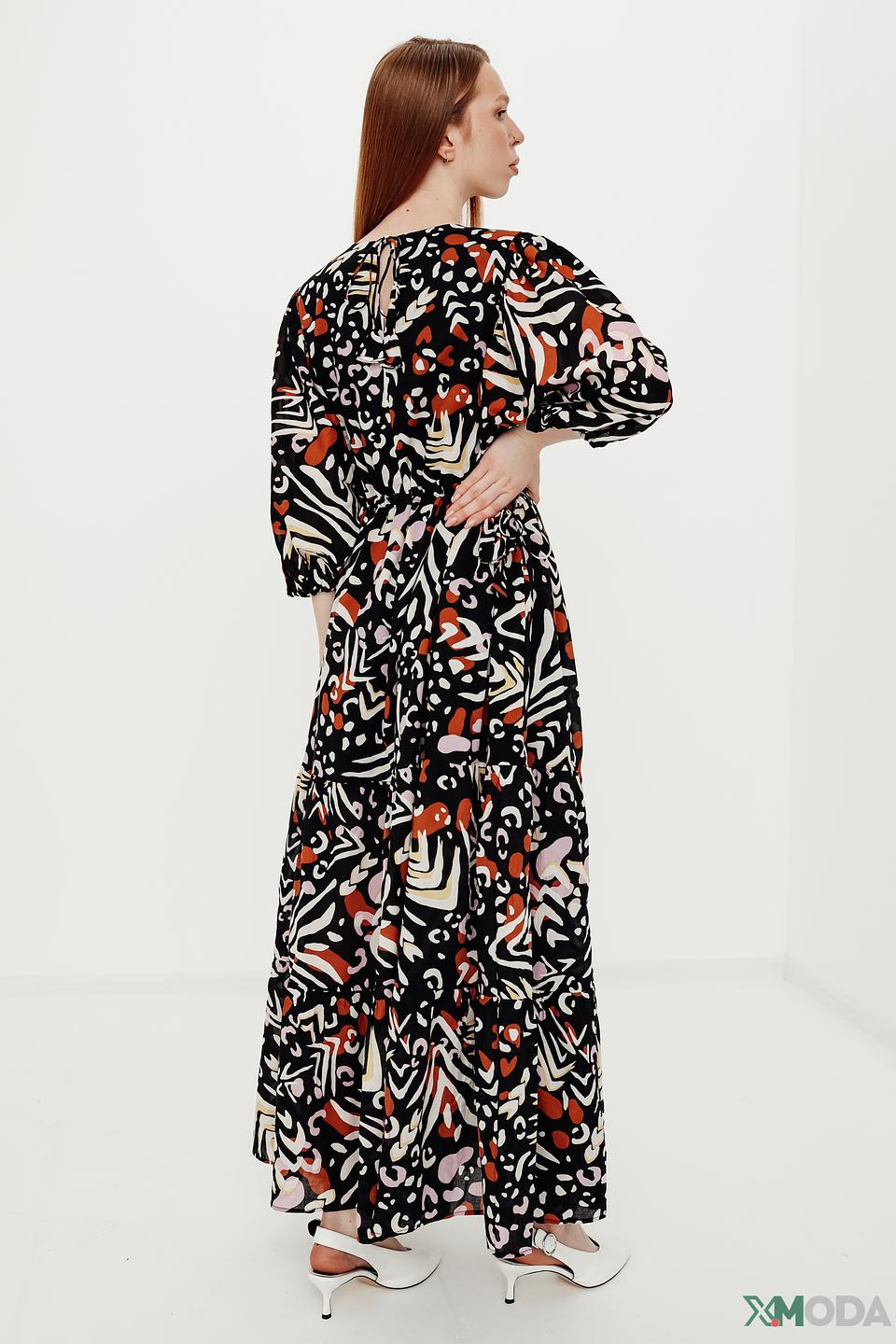 Платье Oui с принтом в стиле ретро