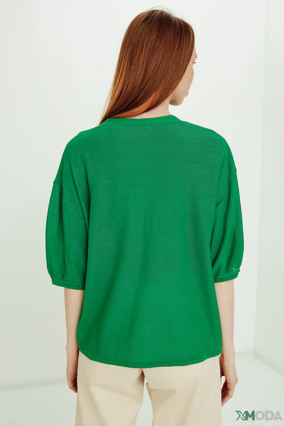 Кардиган Oui зелёный с пуговицами