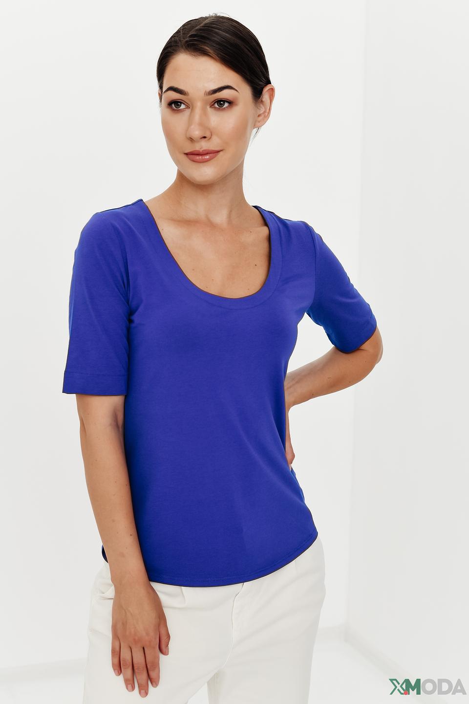 Футболка Oui женская синяя