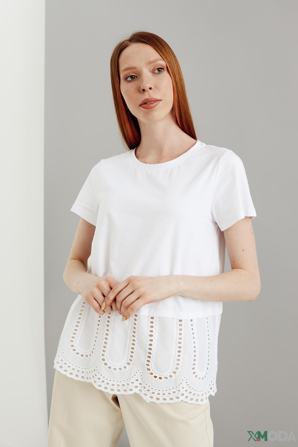 Блуза Oui с кружевом белый