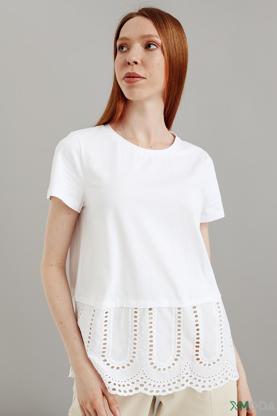 Блуза Oui с кружевом белый