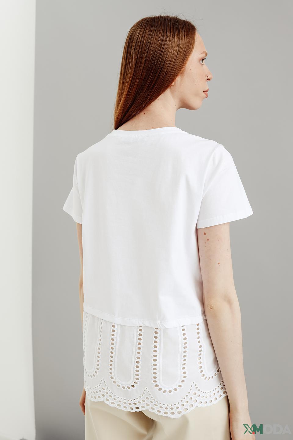 Блуза Oui с кружевом белый