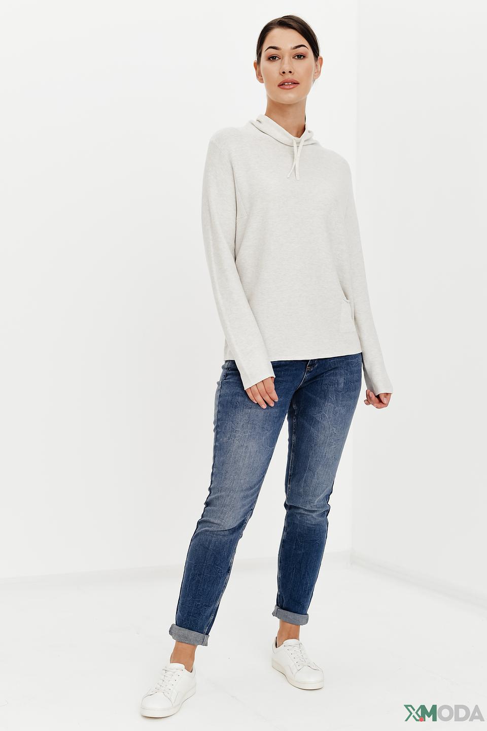 Толстовка Oui с капюшоном бежевая