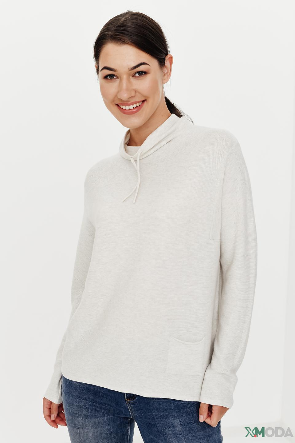 Толстовка Oui с капюшоном бежевая