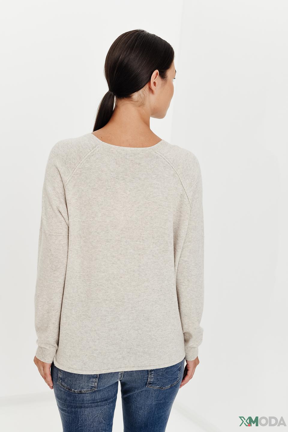 Пуловер Oui бежевый