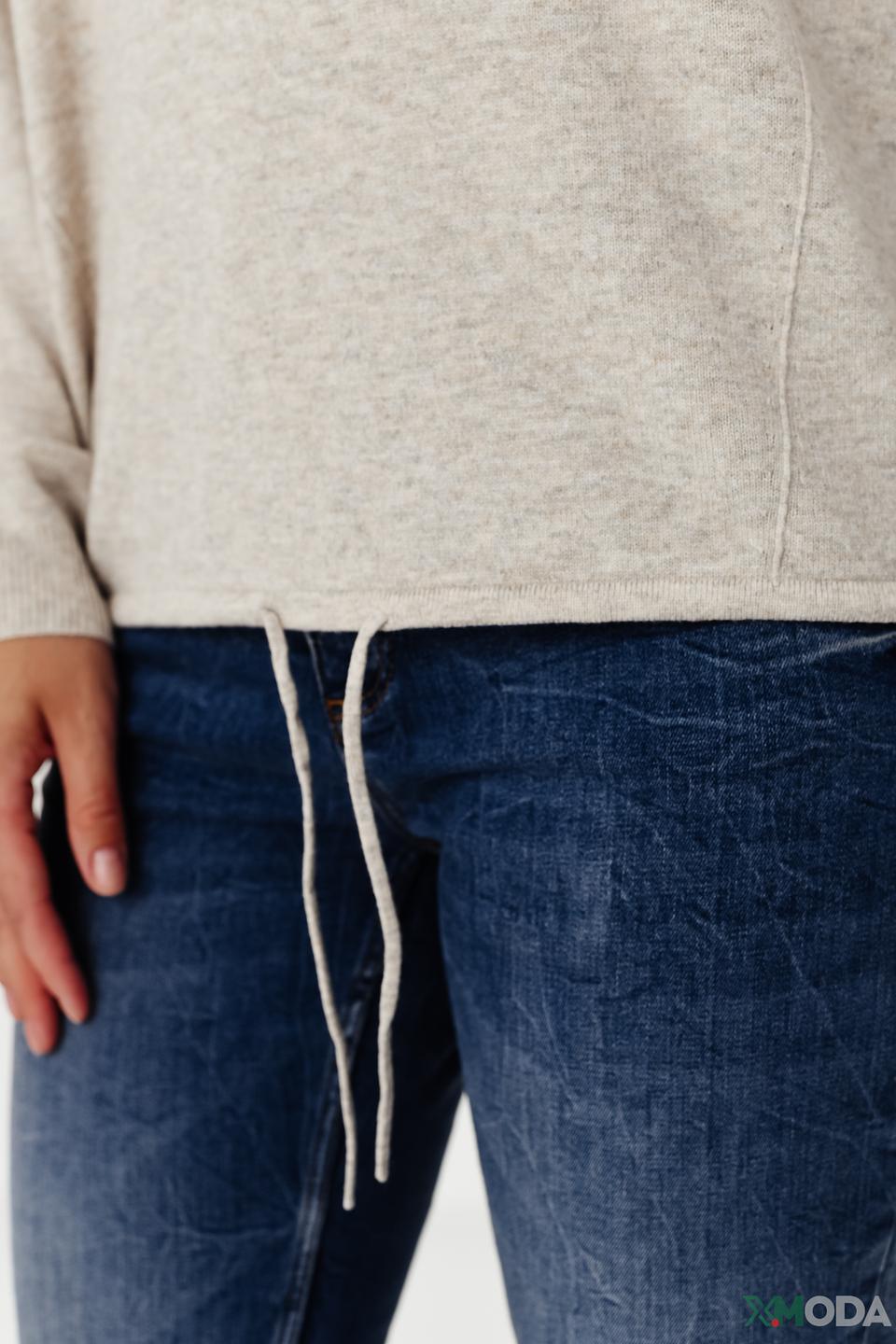 Пуловер Oui бежевый