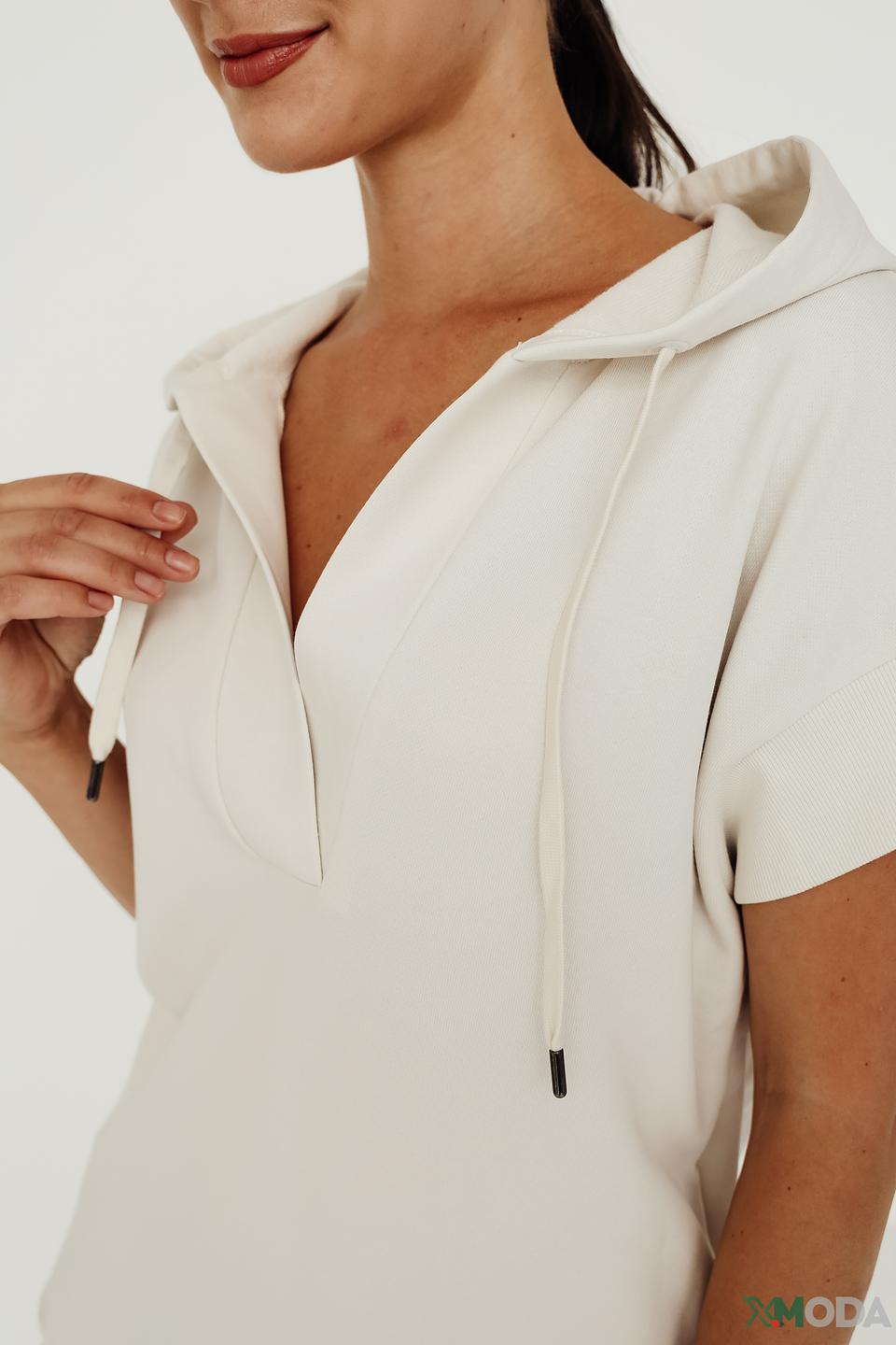 Толстовка Margittes с капюшоном молочный