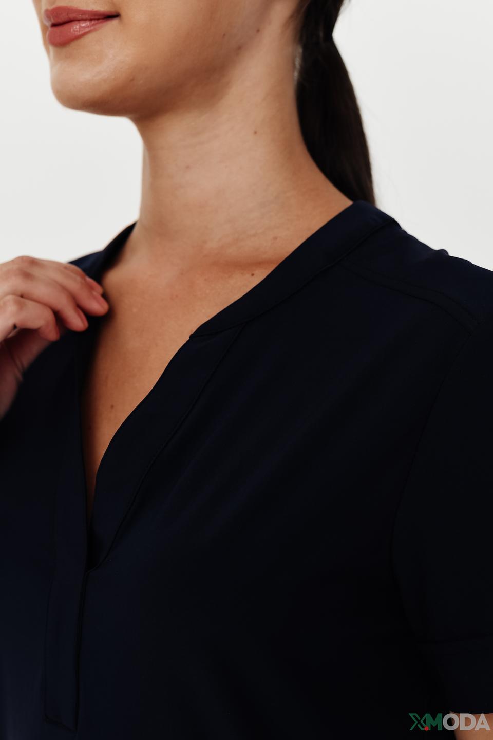 Платье Bianca приталенное тёмно-синее