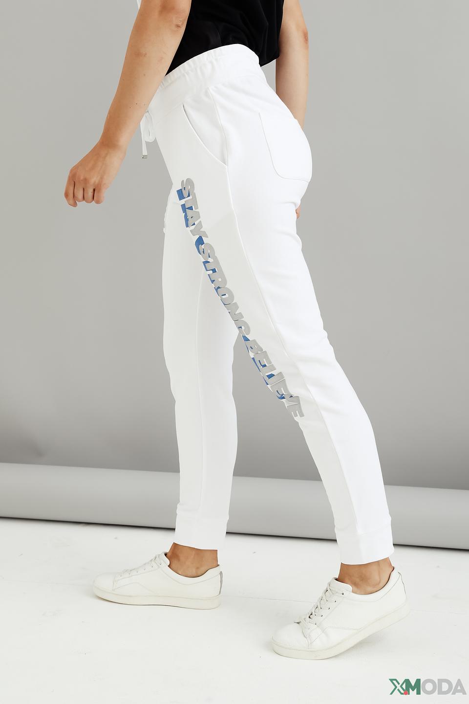 Брюки Monari с принтом белый