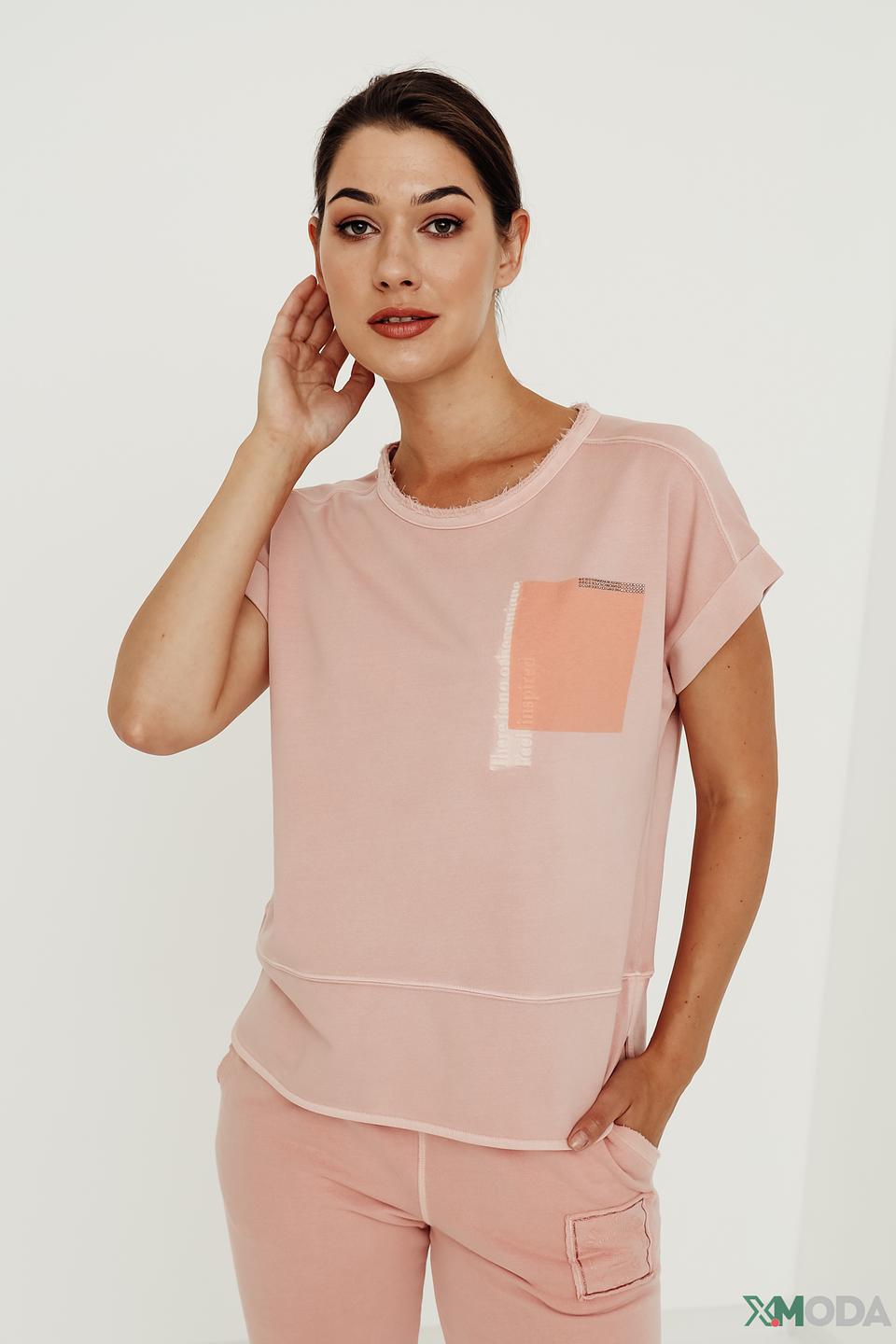 Футболка Monari с принтом пудрово-розовый