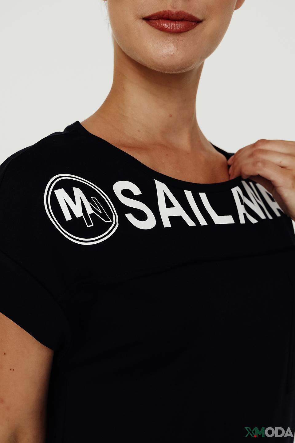 Платье Monari с принтом Sail Away чёрное