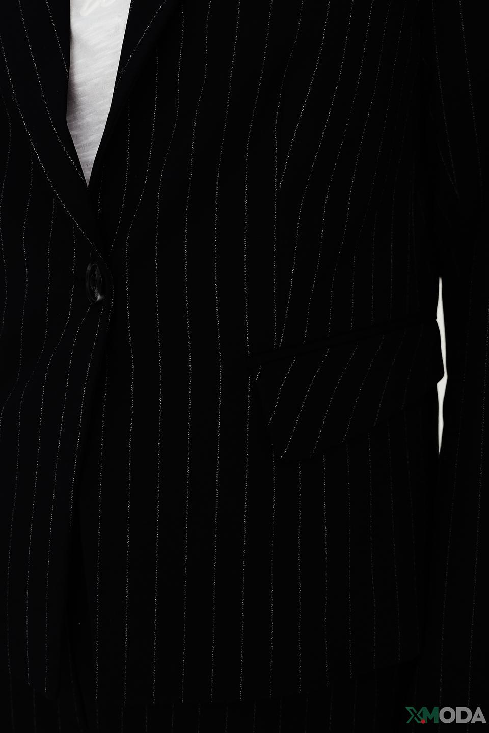 Жакет Comma в полоску чёрный