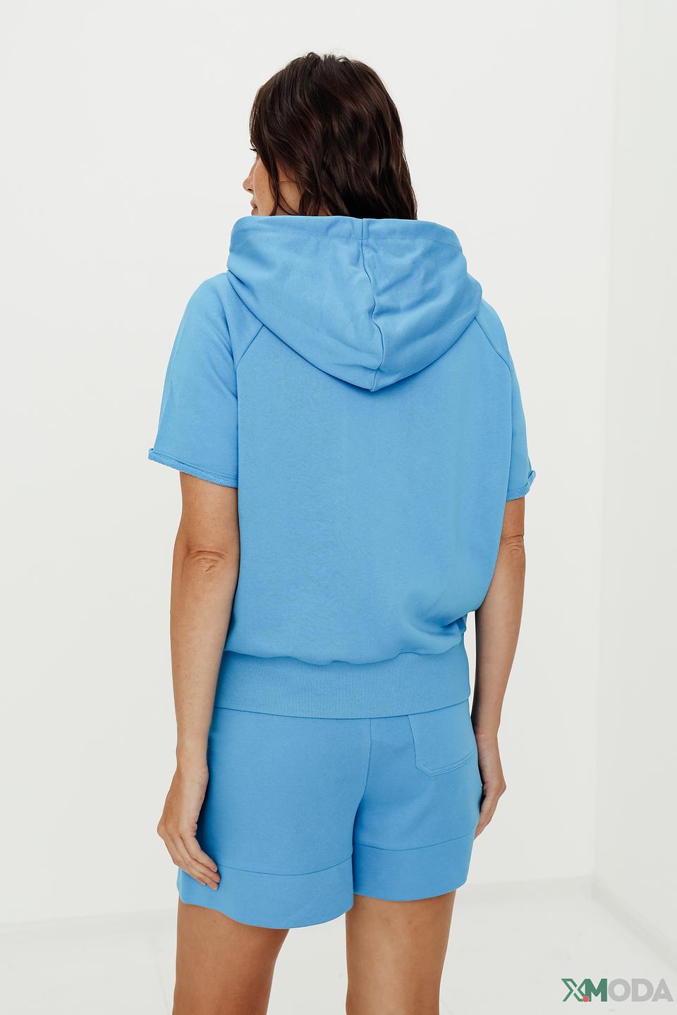 Жакет Margittes голубой с капюшоном