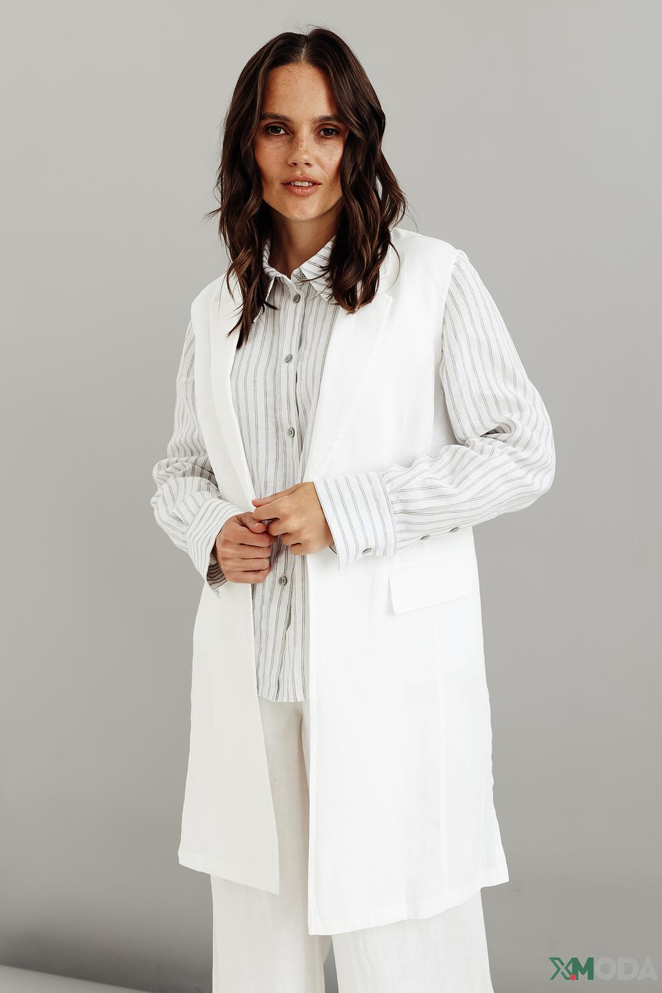 Жилет Marc Aurel льняной белый