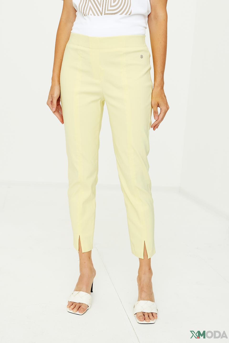 Брюки Bianca с разрезами лимонные