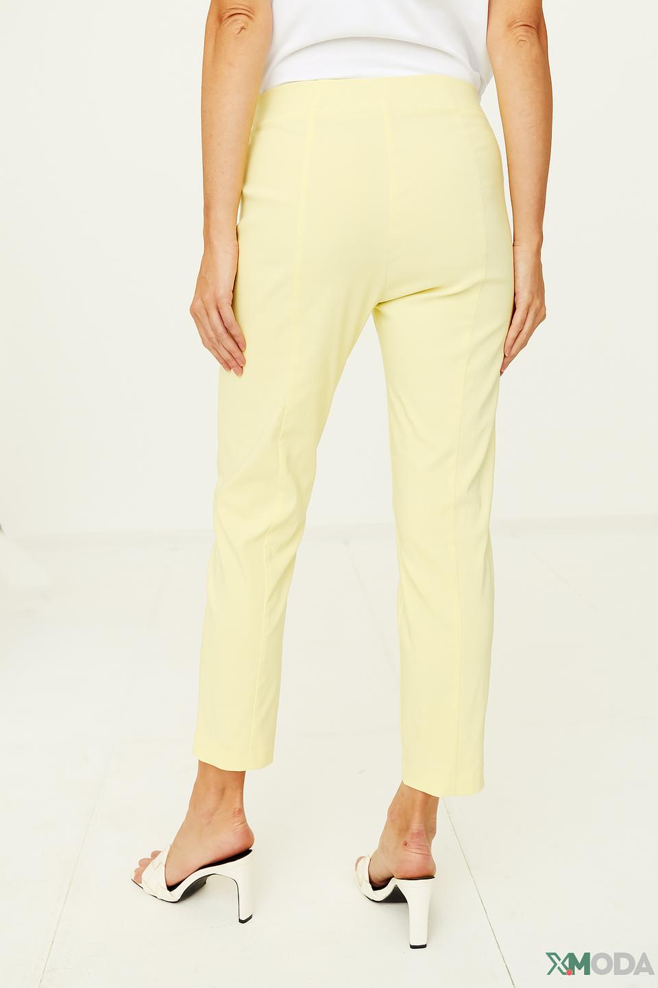 Брюки Bianca с разрезами лимонные