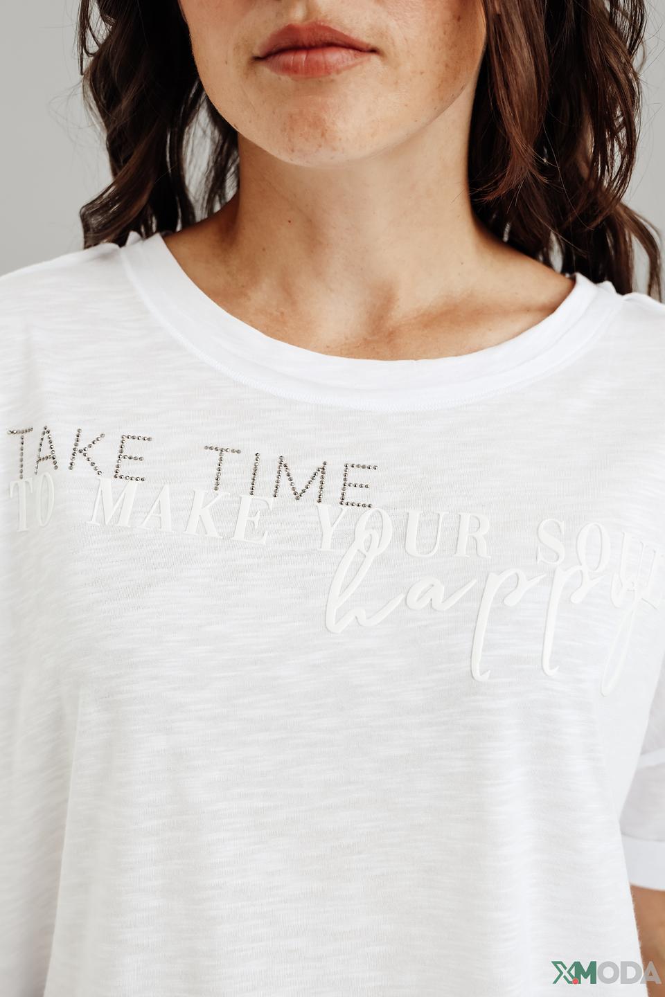 Футболка Monari с принтом белый