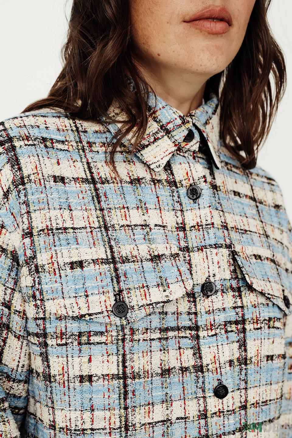 Жакет Marc Cain в клетку голубой