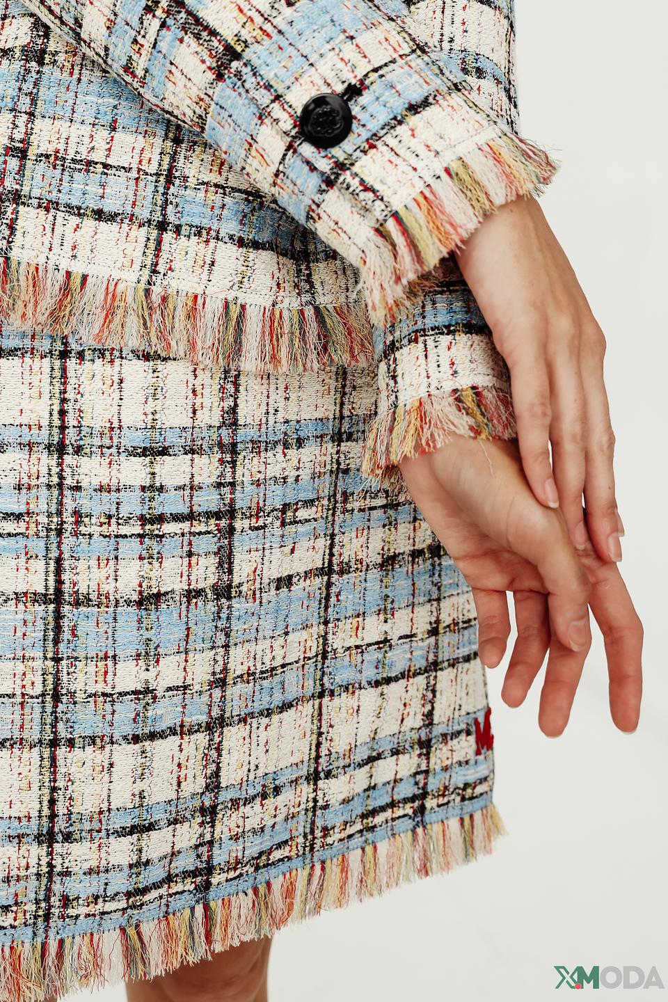 Жакет Marc Cain в клетку голубой