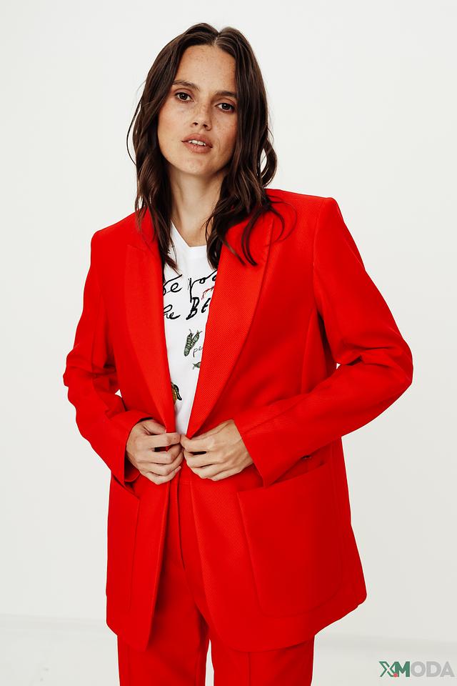 Жакет Marc Cain красный приталенный