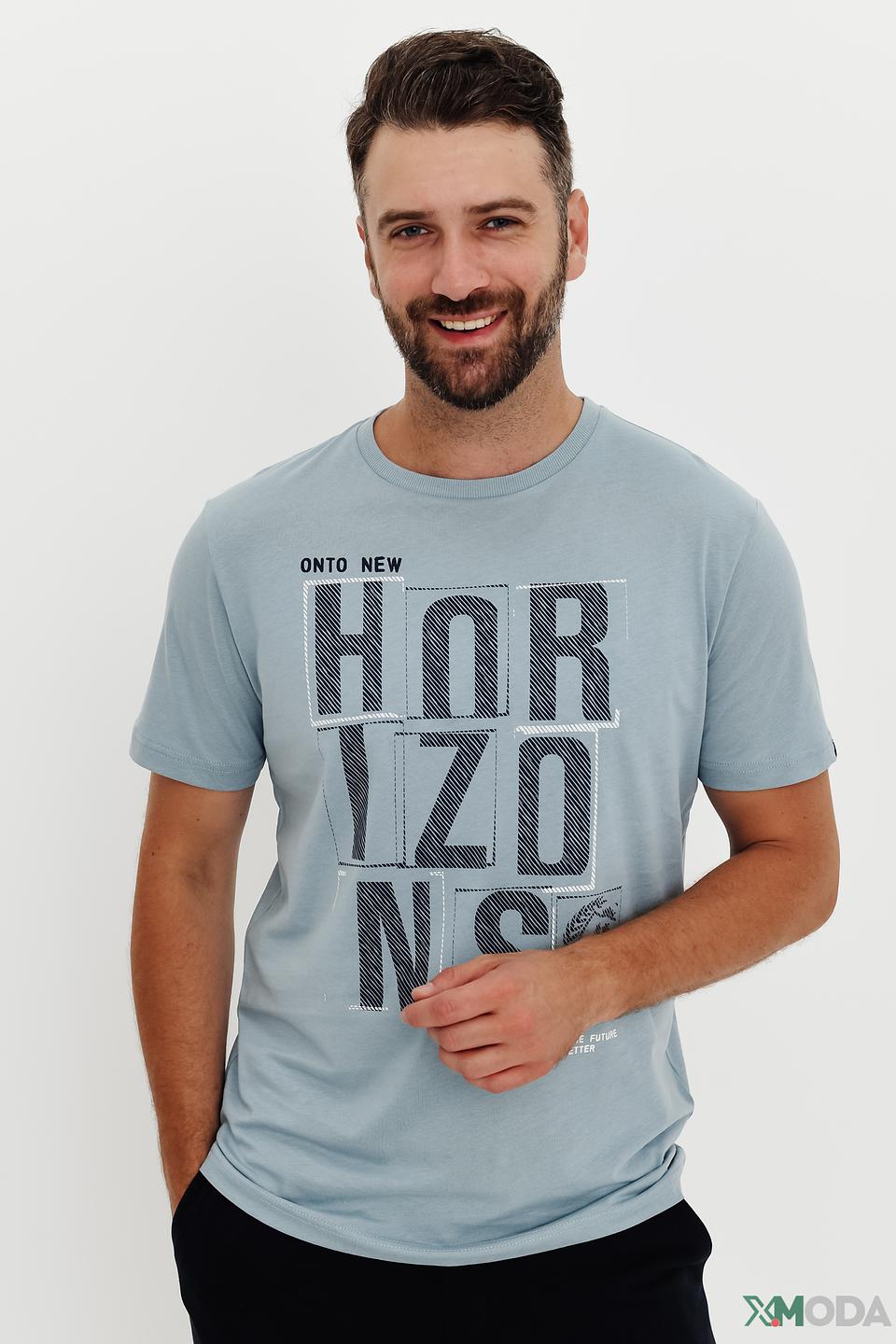 Футболка Lerros с принтом голубой