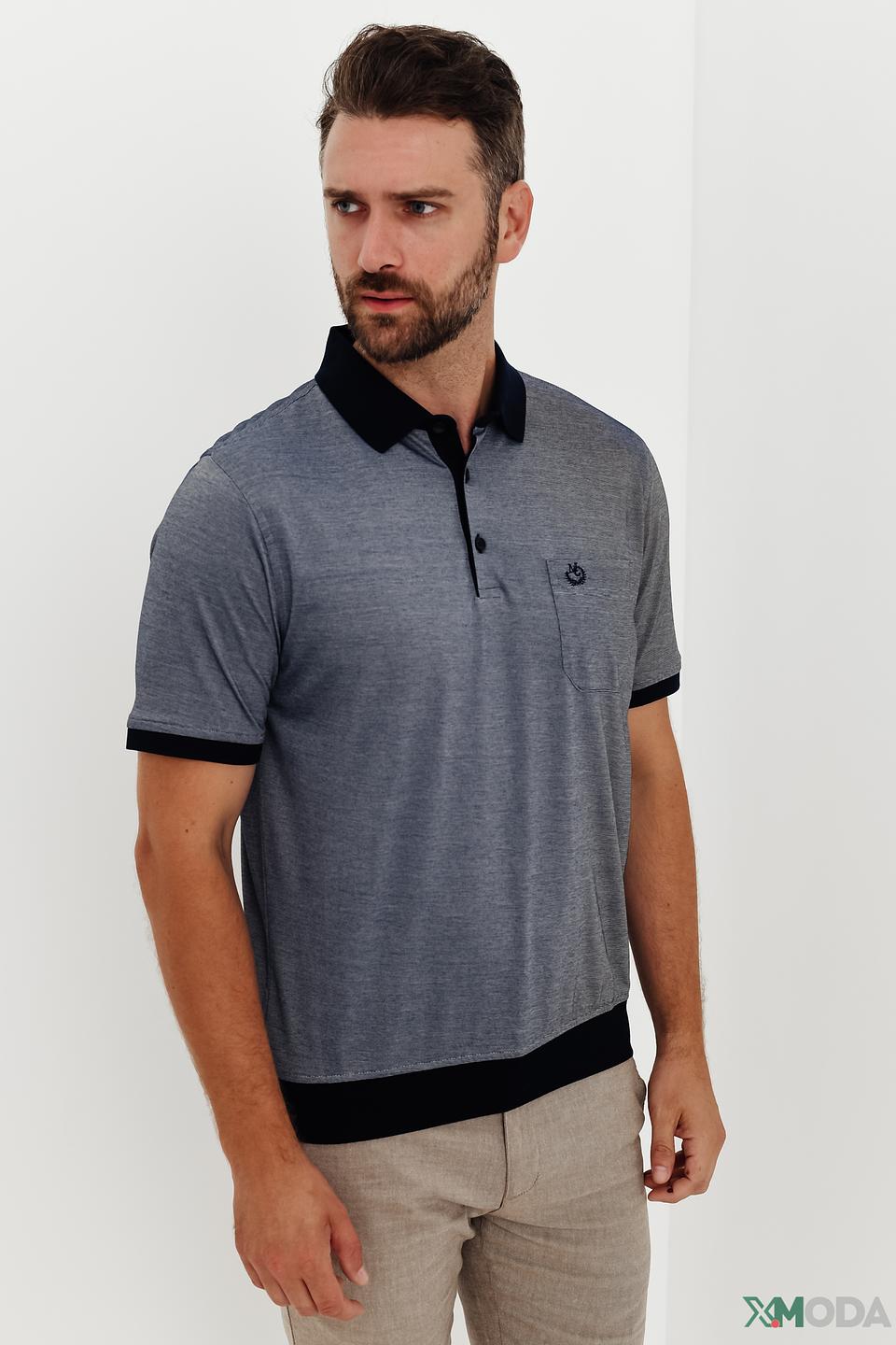 Поло Monte Carlo мужское серое