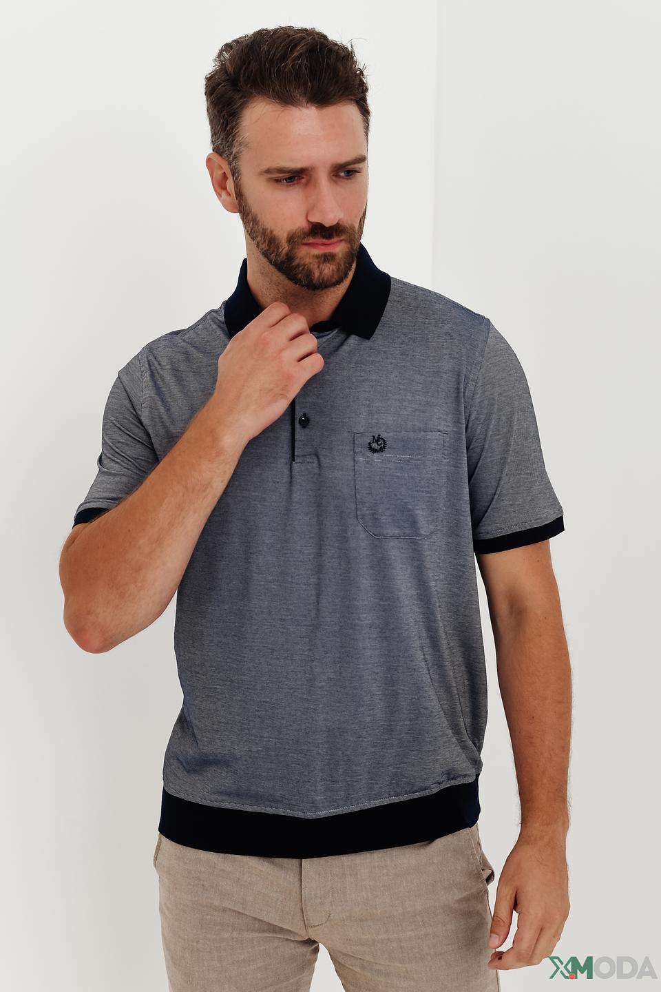 Поло Monte Carlo мужское серое