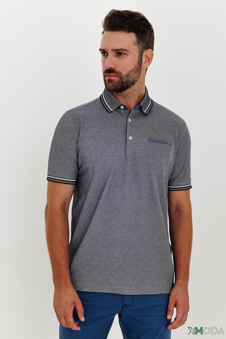 Поло Claudio Campione меланж с отделкой