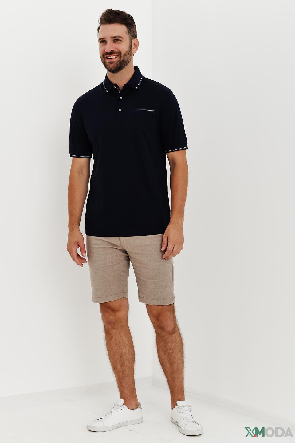 Поло Bugatti мужское тёмно-синее