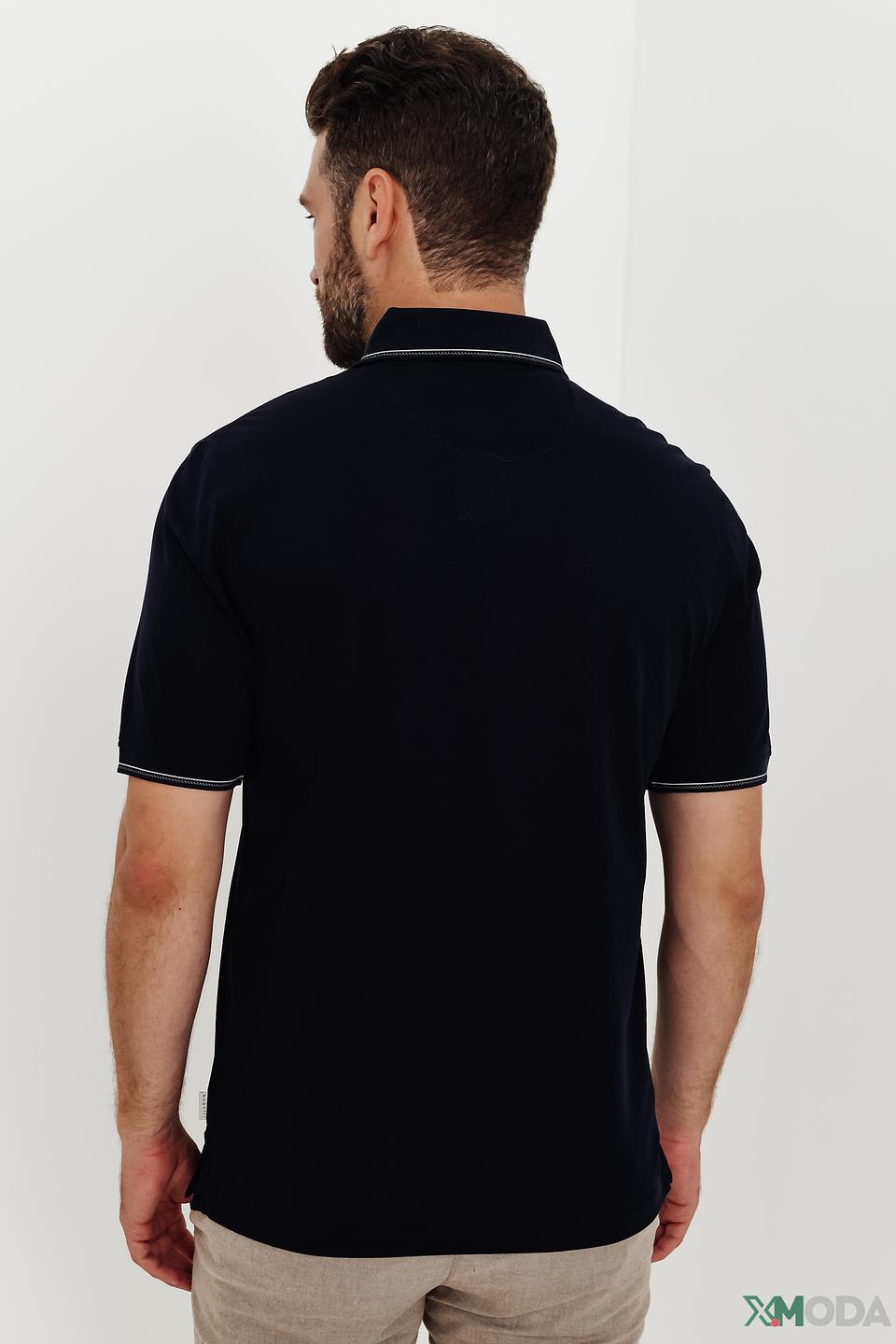 Поло Bugatti мужское тёмно-синее