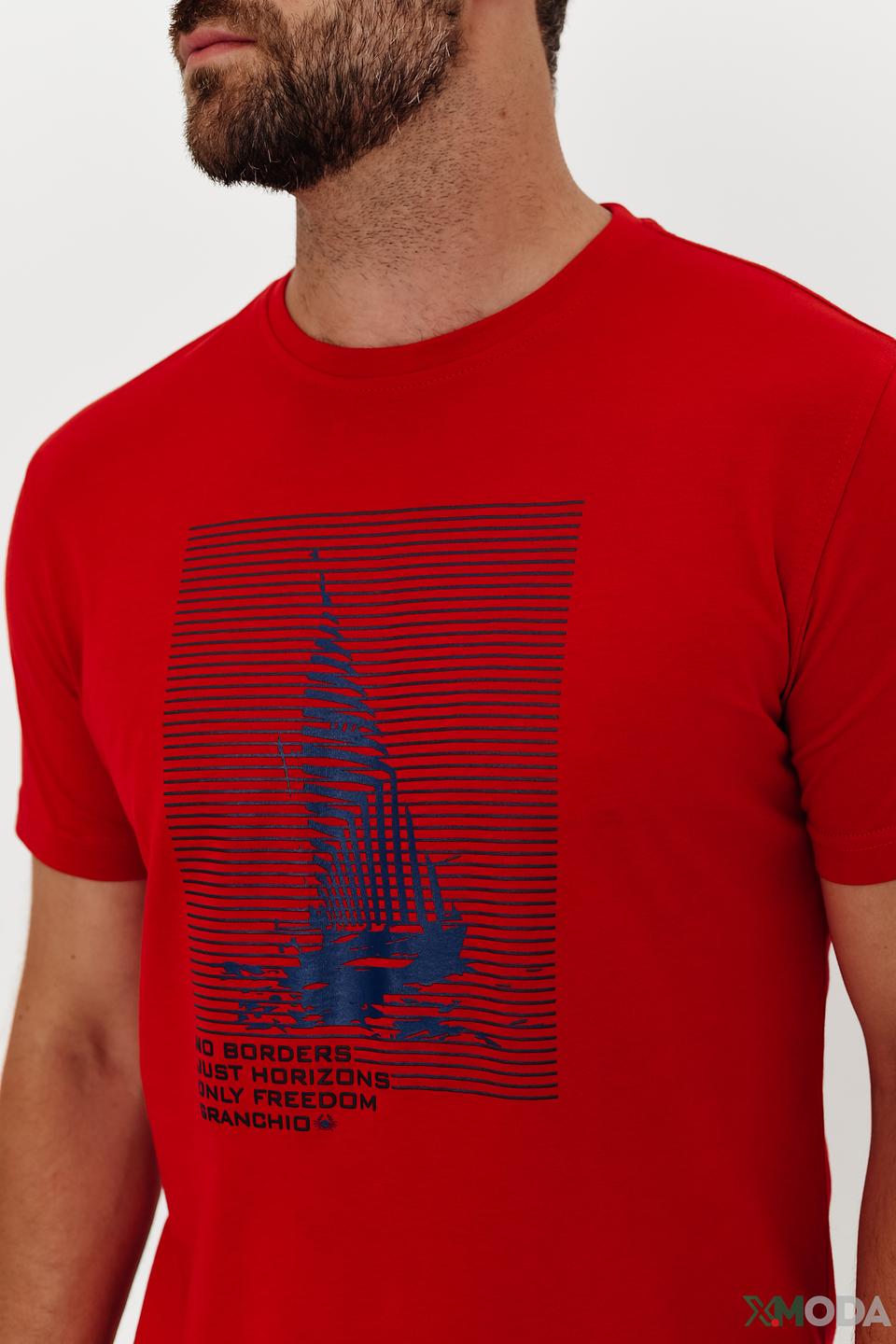 Футболка Granchio с принтом красный