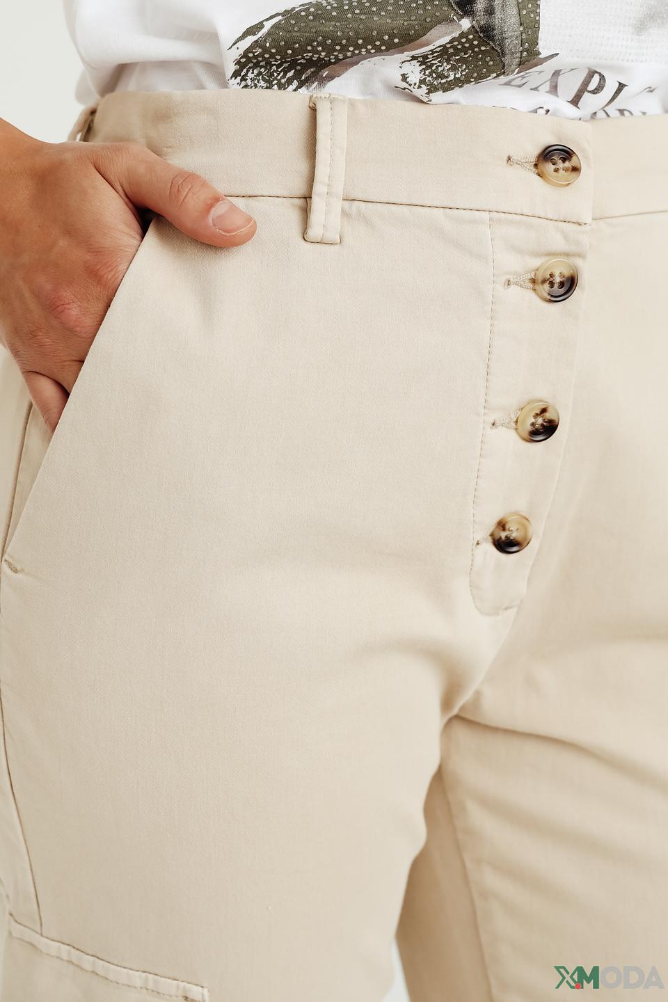 Брюки карго Comma бежевые