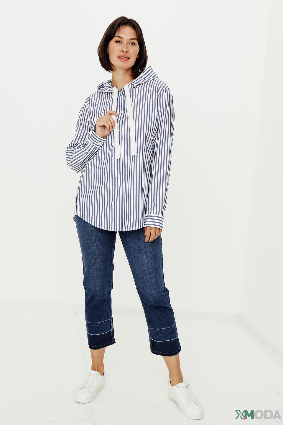 Рубашка Margittes в полоску с капюшоном