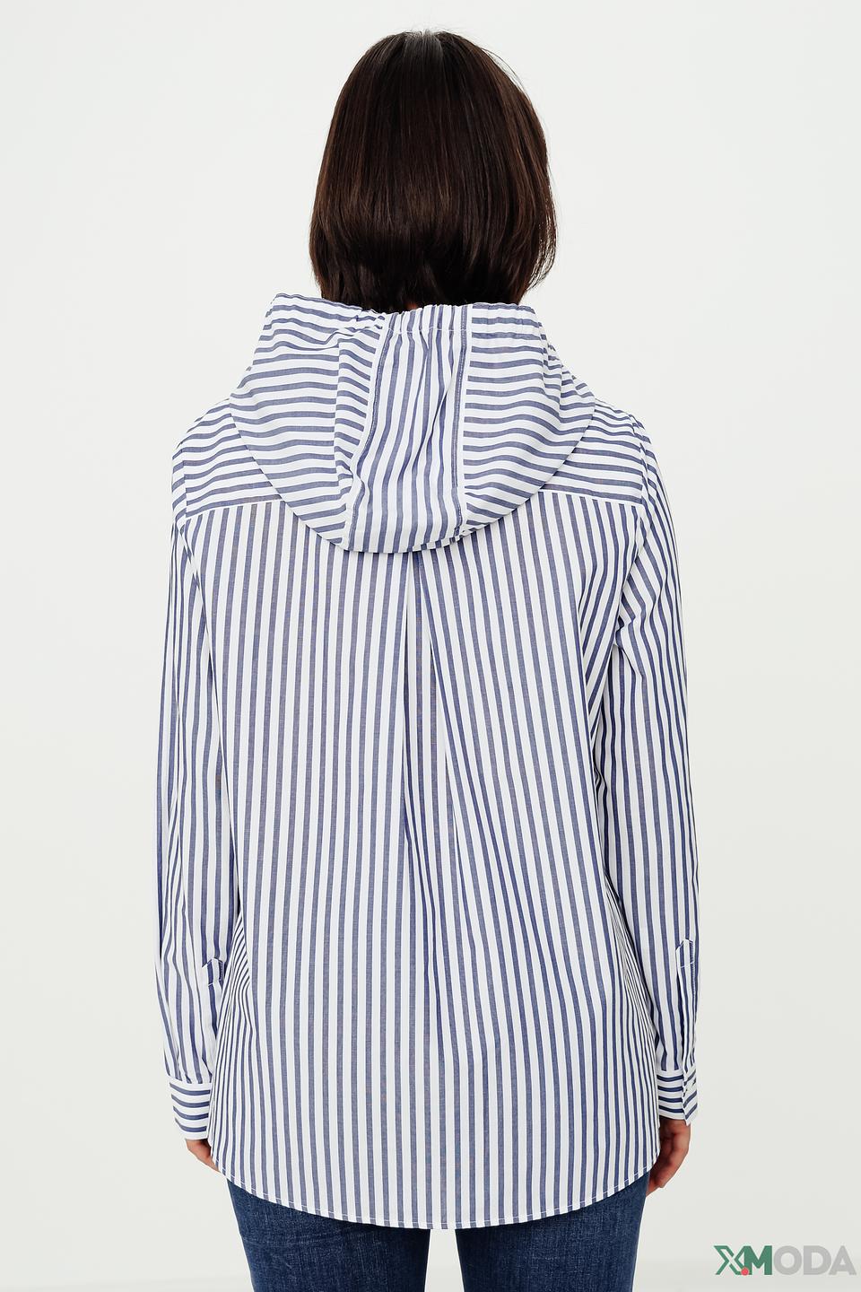 Рубашка Margittes в полоску с капюшоном