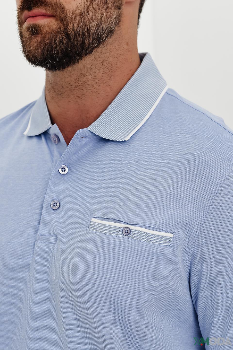 Поло Bugatti голубое